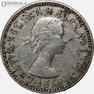 سکه 1 شیلینگ انگلیس 1957(ملکه الیزابت)