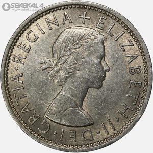 سکه 2 شیلینگ انگلیس 1966 (ملکه الیزابت)(AU)