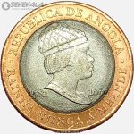 سکه 20 کوانزا دوفلزی کمیاب آنگولا 2014 (UNC)