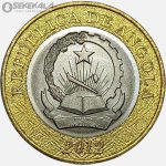 سکه 10 کوانزا دوفلزی کمیاب آنگولا 2012 (UNC)