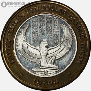 ژتون 10 دلار دوفلزی نقره آمریکا 2000 (کازینو لوکسور لاس وگاس)