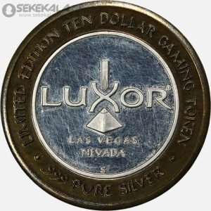 ژتون 10 دلار دوفلزی نقره آمریکا 2000 (کازینو لوکسور لاس وگاس)