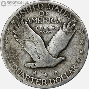 سکه کوارتر (25 سنت) نقره آمریکا 1926 (کمیاب) Standing Liberty