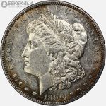 سکه 1 دلار آمریکا 1890 (مورگان ـ Morgan) تونینگ رنگی
