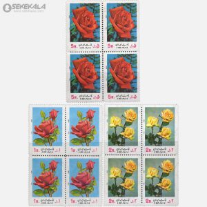 3 بلوک سری گلها 1351 محمدرضاشاه پهلوی