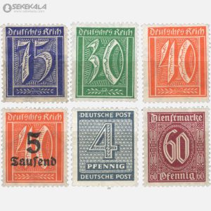 6 عدد تمبر کلاسیک آلمان 1921