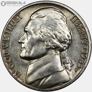 سکه 5 سنت آمریکا 1983 P (جفرسون)