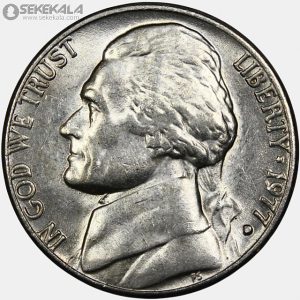 سکه 5 سنت آمریکا 1977 D (جفرسون)