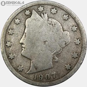 سکه 5 سنت آمریکا 1907 (Liberty-آزادی)
