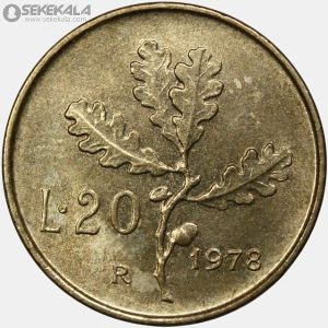 سکه 20 لیره ایتالیا 1978 (جمهوری)