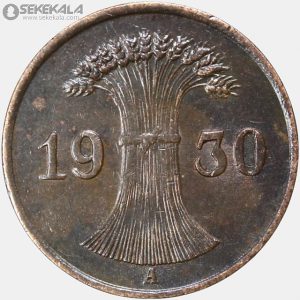 سکه ۱ رایش فنیگ آلمان 1930 (جمهوری وایمار)