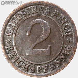 سکه 2 رایش فنیگ آلمان 1924 (جمهوری وایمار)