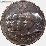 مدال برنز یادبود شصتمین سال سلطنت ملکه ویکتوریا 1897 (نایاب و خاص)