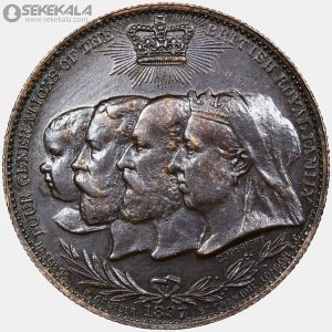 مدال برنز یادبود شصتمین سال سلطنت ملکه ویکتوریا 1897 (نایاب و خاص)