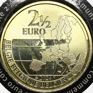 سکه 2/5 یورو پروف یادبودی بلژیک 2024 (جیمز انسور نقاش بلژیکی)(UNC)