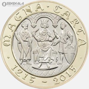 پک سکه 2 پوند پروف یادبودی انگلیس 2015 (پک فابریک Royal Mint)(مَگنا کارتا Magna Carta ) منشور کبیرانگلیس)