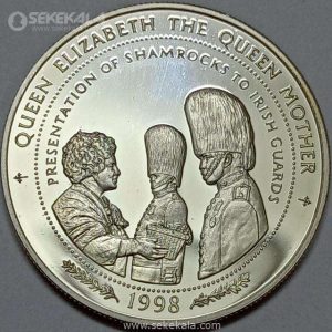 سکه پروف 10 تالا نقره ساموآ 1998 ( یادبود ملکه الیزابت ملکه مادر)