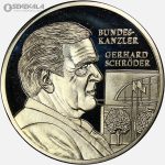 مدال پروف یادبودی آلمان 1998 (گرهارد شرودر صدر اعظم آلمان)(PF+کپسول)