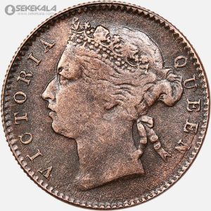 سکه 1/4 سنت مستعمرات استرایت بریتانیا 1901 (ملکه ویکتوریا) (بسیار کمیاب)