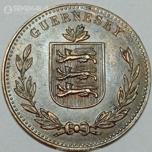 سکه 5 دابل بسیار کمیاب گرنزی 1918 (AU)