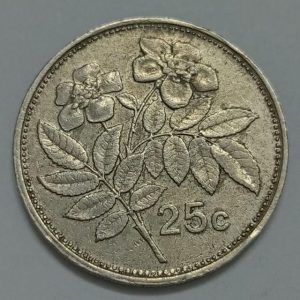 سکه مالت برگ و گل 25 سنت