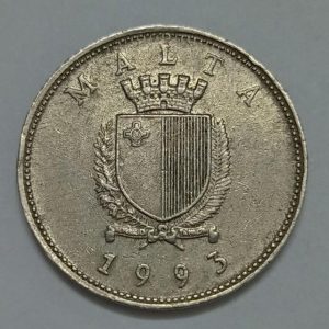 سکه خارجی مالت برگ و گل 25 سنت