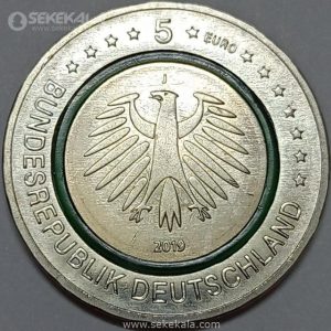 سه آلیاژی 5 یورو یادبودی آلمان 2019 (UNC)(بسیار کمیاب)