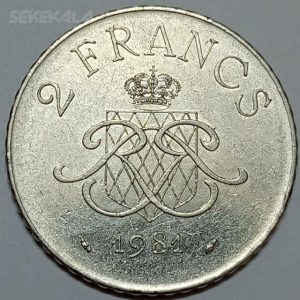 سکه کلکسیونی ۲ فرانک نایاب موناکو ۱۹۸۱