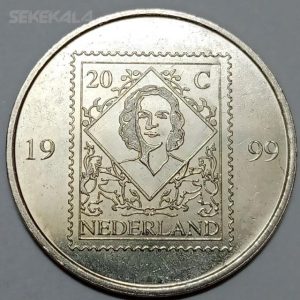 سکه یادبود تمبر پستی هلند ۱۹۹۹