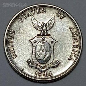 سکه کلکسیونی ۲۰ سنتاوو نقره فیلیپین مستعمره آمریکا ۱۹۴۴ (بسیار کمیاب)