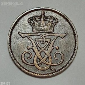 سکه قدیمی 1 اوره دانمارک 1907 (شاه فردریک هشتم)