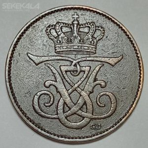 سکه قدیمی 2 اوره دانمارک 1907 (شاه فردریک هشتم)