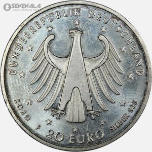 سکه 20 یورو نقره یادبودی آلمان 2020 (بتهوون)(UNC)
