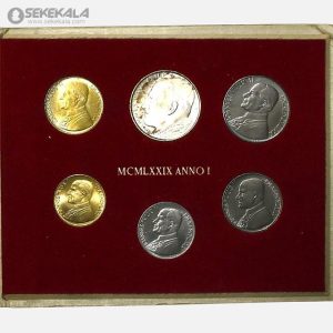 پک سکه های کمیاب واتیکان 1980 (500 لیره نقره)