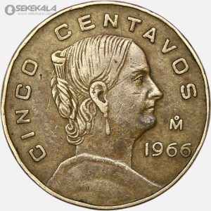 سکه 5 سنتاوو مکزیک 1966