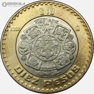 سکه 10 پزو دو فلزی مکزیک 2002
