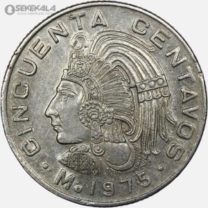 سکه 50 سنتاوو مکزیک 1975