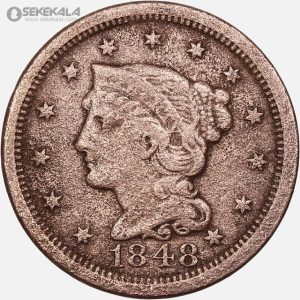 سکه 1 سنت نایاب آمریکا 1848 (Large cent)