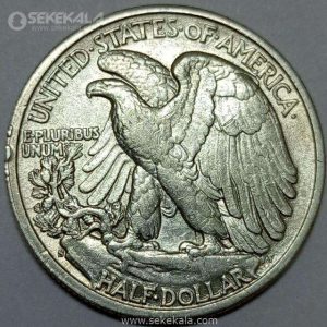 سکه نیم دلار نقره ایالات متحده آمریکا 1943 ( Walking Liberty) S