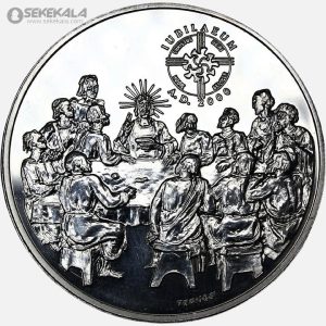 سکه 10 دینر نقره پروف آندورا 1999 (شام آخر)