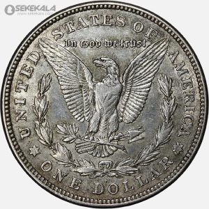 سکه نقره 1 دلار قدیمی آمریکا 1921 D (مورگان)