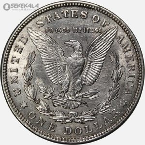 سکه نقره 1 دلار قدیمی آمریکا 1921 (مورگان) (+AU)