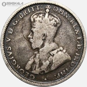 سکه 1 شیلینگ نقره کمیاب استرالیا 1917 (جرج پنجم)