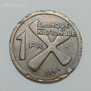 سکه کلکسیونی فوق العاده نایاب ۱ فرانک کاتانگا ۱۹۶۱