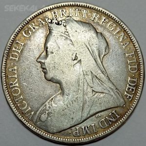 سکه نقره کلکسیونی ۱ کرون انگلیس ۱۸۹۷ ملکه ویکتوریا (نایاب و خاص)