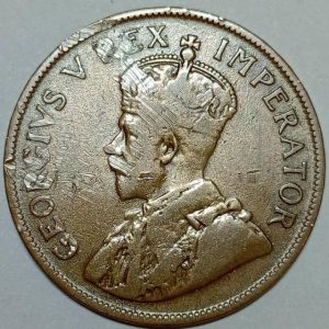 سکه کلکسیونی ۱ پنی نایاب آفریقای جنوبی مستعمره انگلیس ۱۹۲۶ جرج پنجم