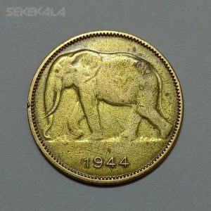 سکه کلکسیونی نایاب ۱ فرانک کنگو مستعمره بلژیک ۱۹۴۴