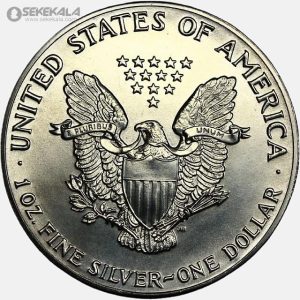 سکه 1 دلار نقره آمریکا 1986 (Silver Eagle) (UNC)