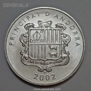 سکه خارجی کلکسیونی ۱ سنتیم کشور آندورا ۲۰۰۲ ( بسیار کمیاب )