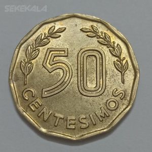 سکه کلکسیونی ۵۰ سنتسیمو کمیاب اروگوئه ۱۹۸۱ (کیفیت بانکی)